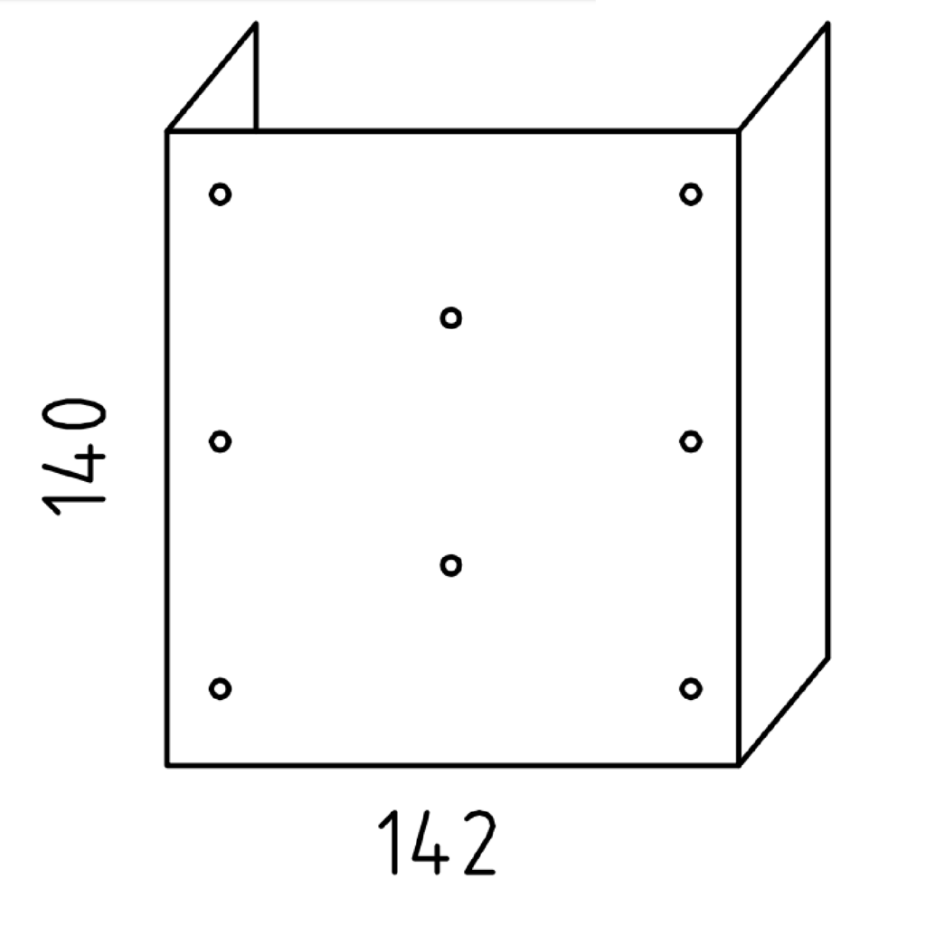 Black and white diagram of a rectangular shape.
