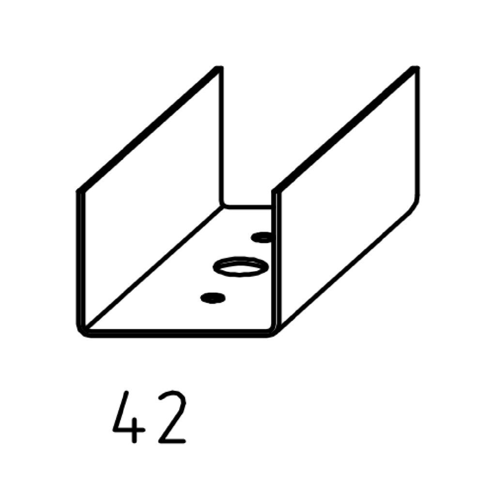Metal bracket design with hole for fastening